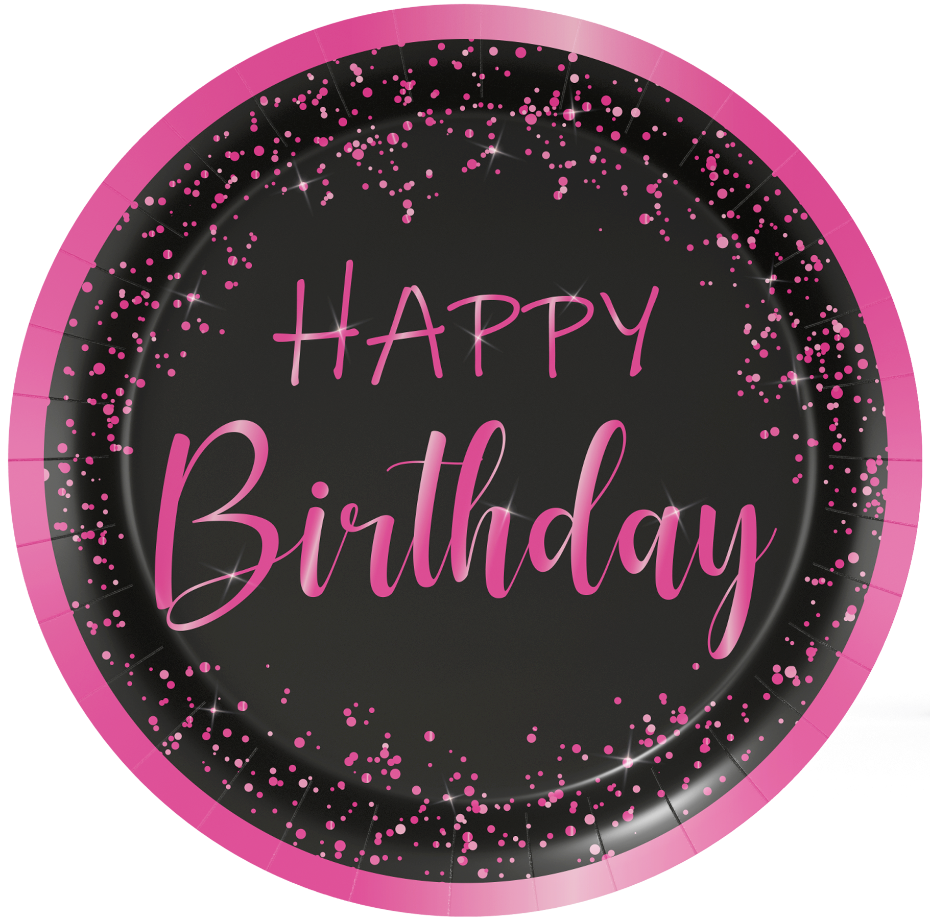 8 ASSIETTES 23 cm ROSE ÉLÉGANT