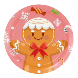 8 assiettes de Noël Père Noël 18 cm