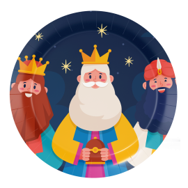 8 assiettes des Rois mages 18 cm
