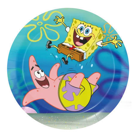 8 assiettes Bob l'éponge (18 cm)