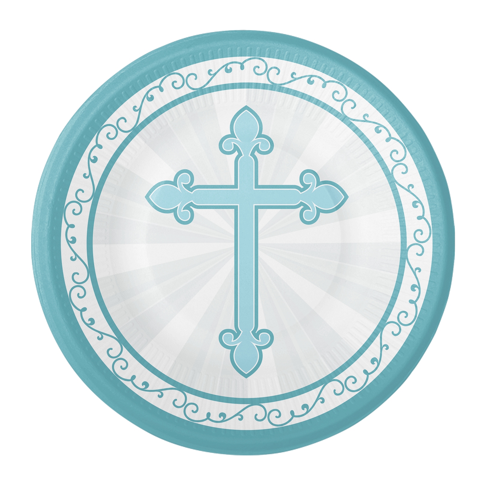 8 assiettes bleues Divinity 18 cm