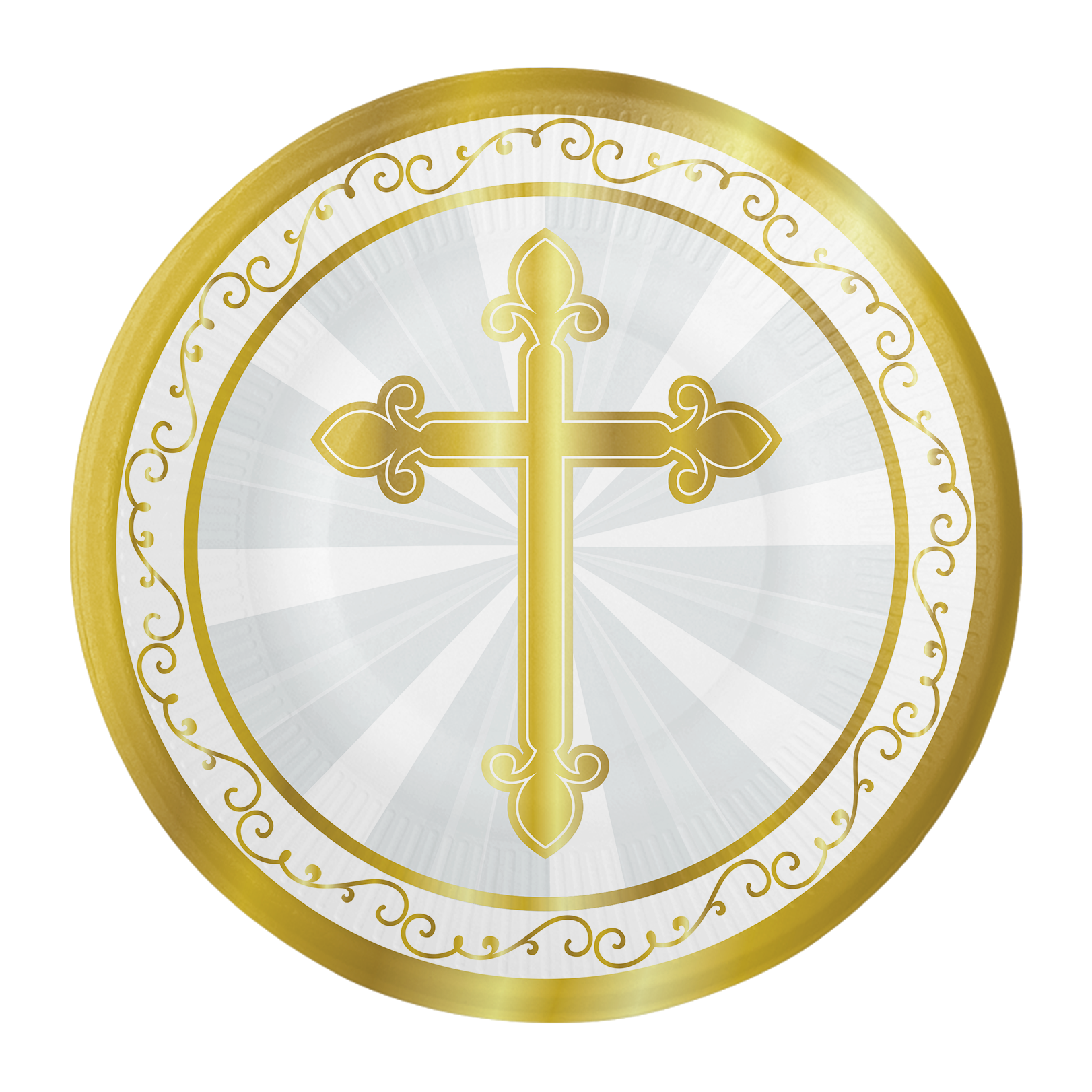 8 assiettes dorées Divinity 18 cm