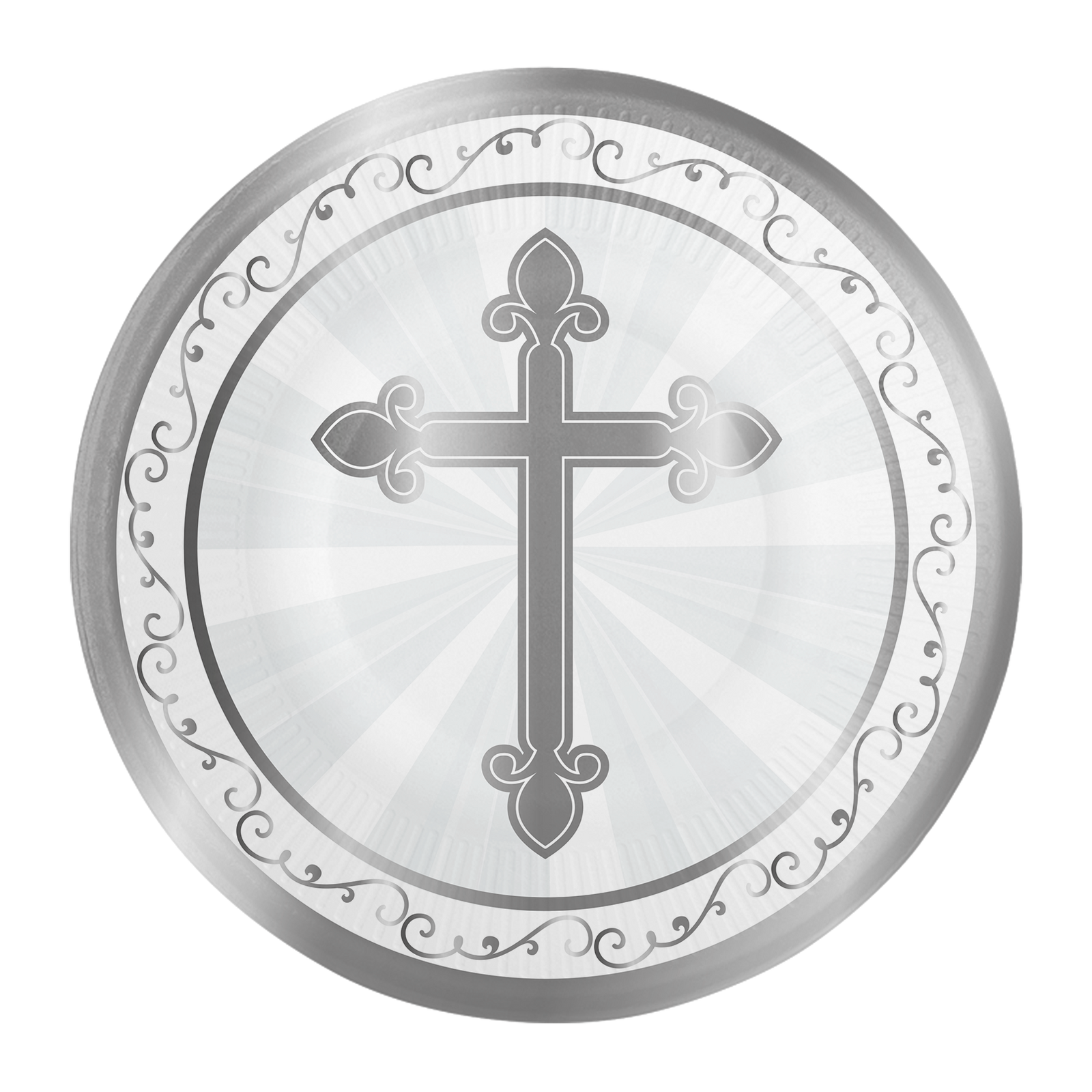 8 assiettes de 18 cm en argent divin