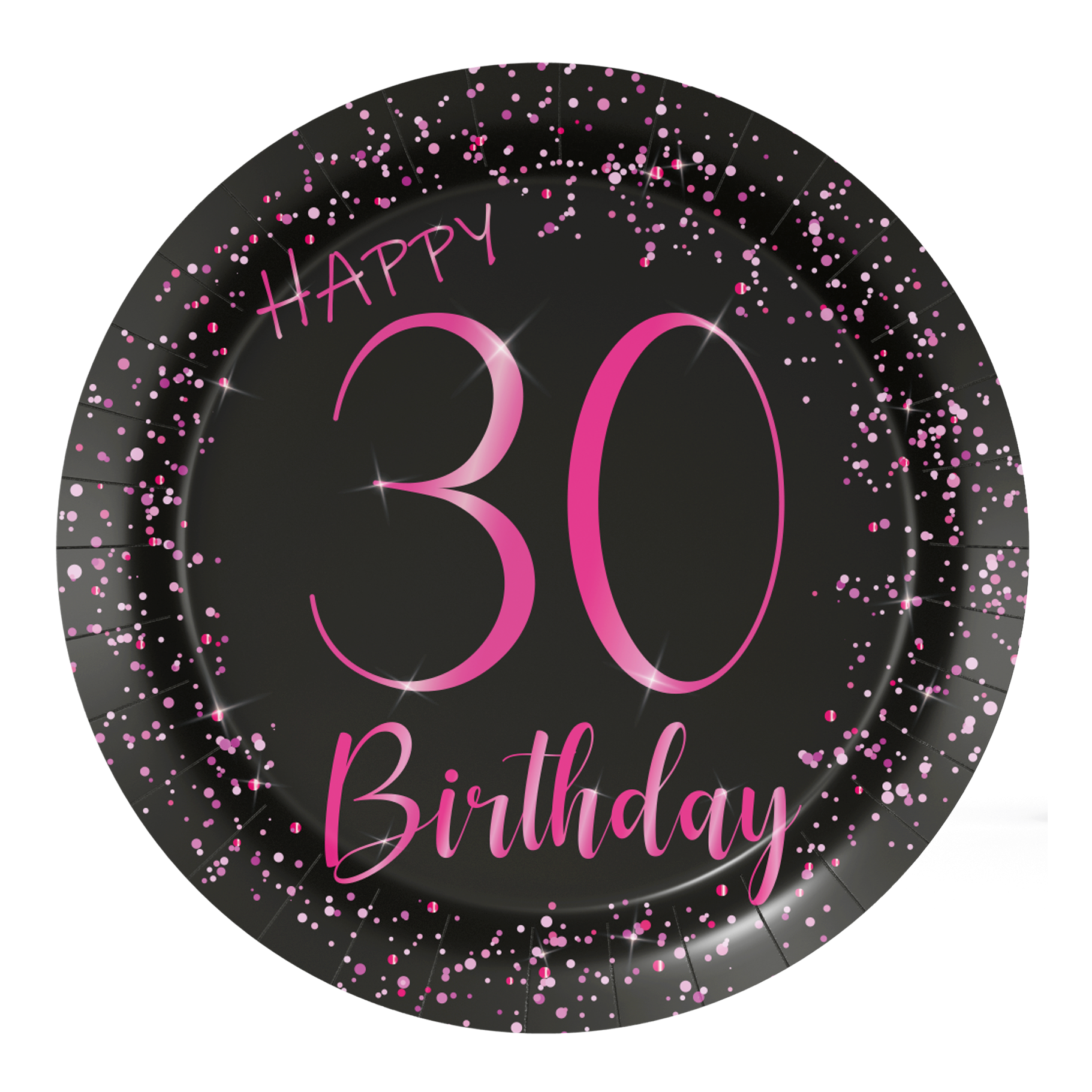 8 assiettes 18 cm Rose élégant 30 ans