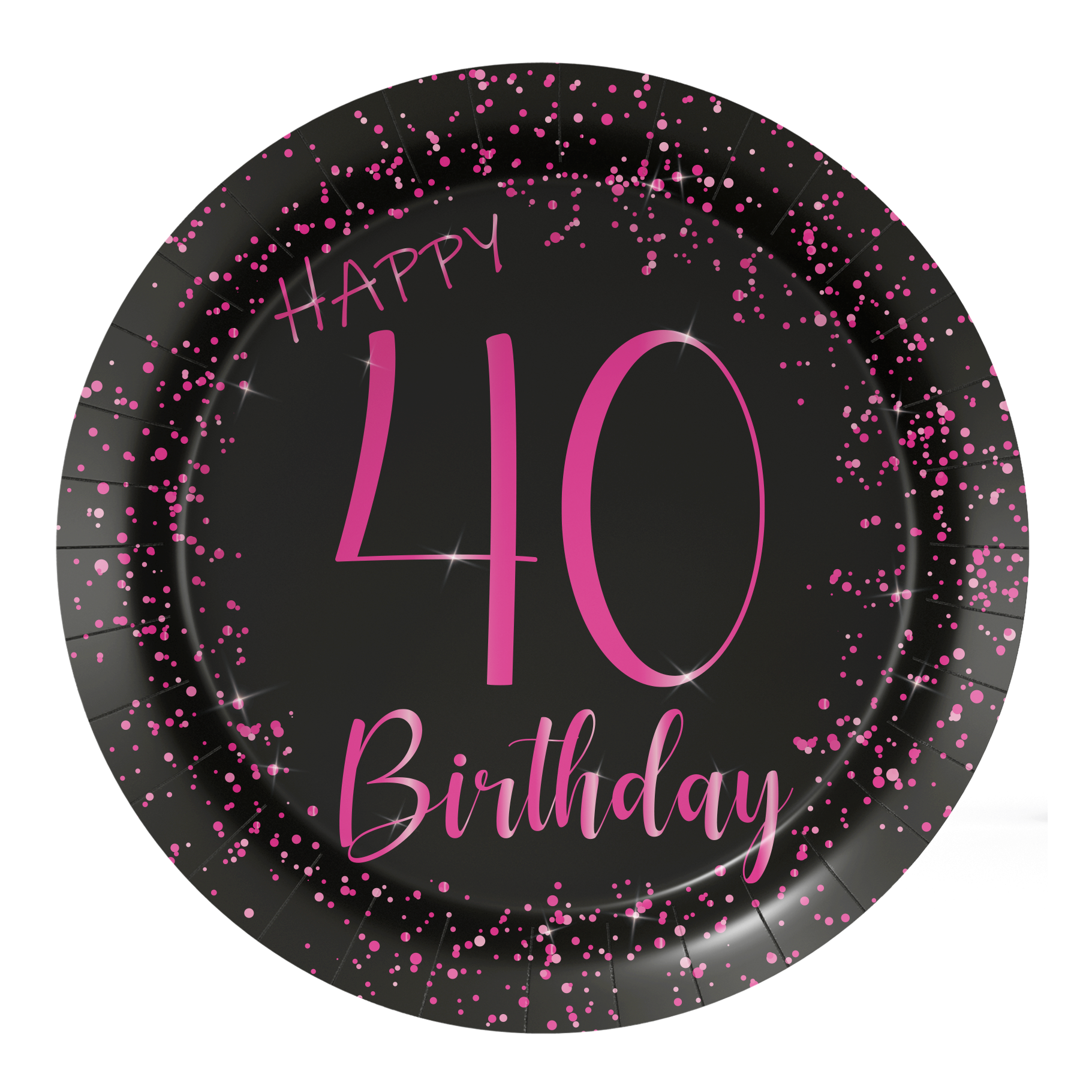 8 assiettes 18 cm Rose élégant 40 ans