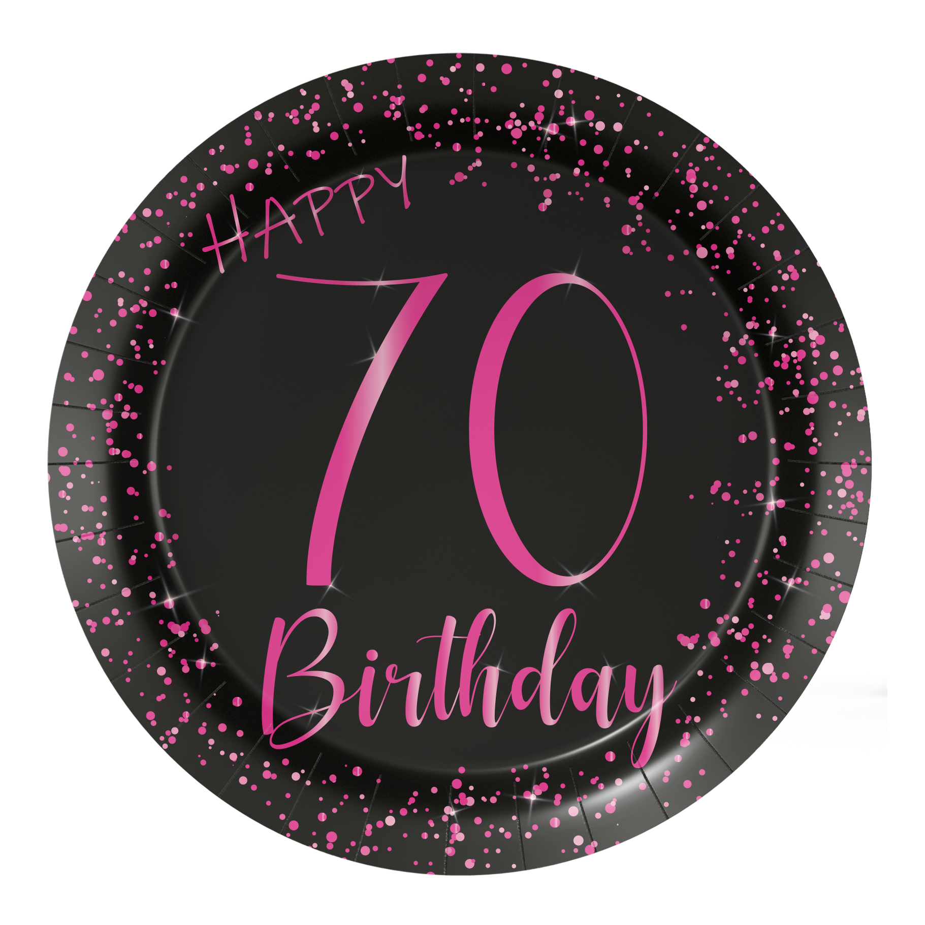 8 assiettes 18 cm Rose élégant 70 ans