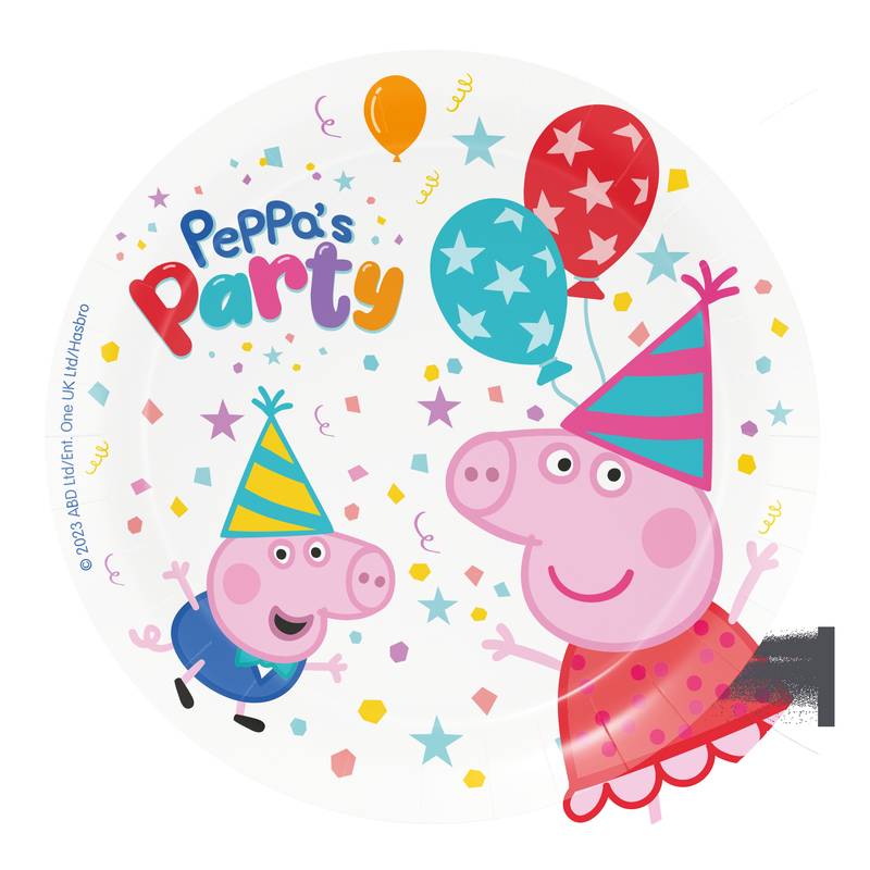 8 assiettes Peppa Pig de 18 cm