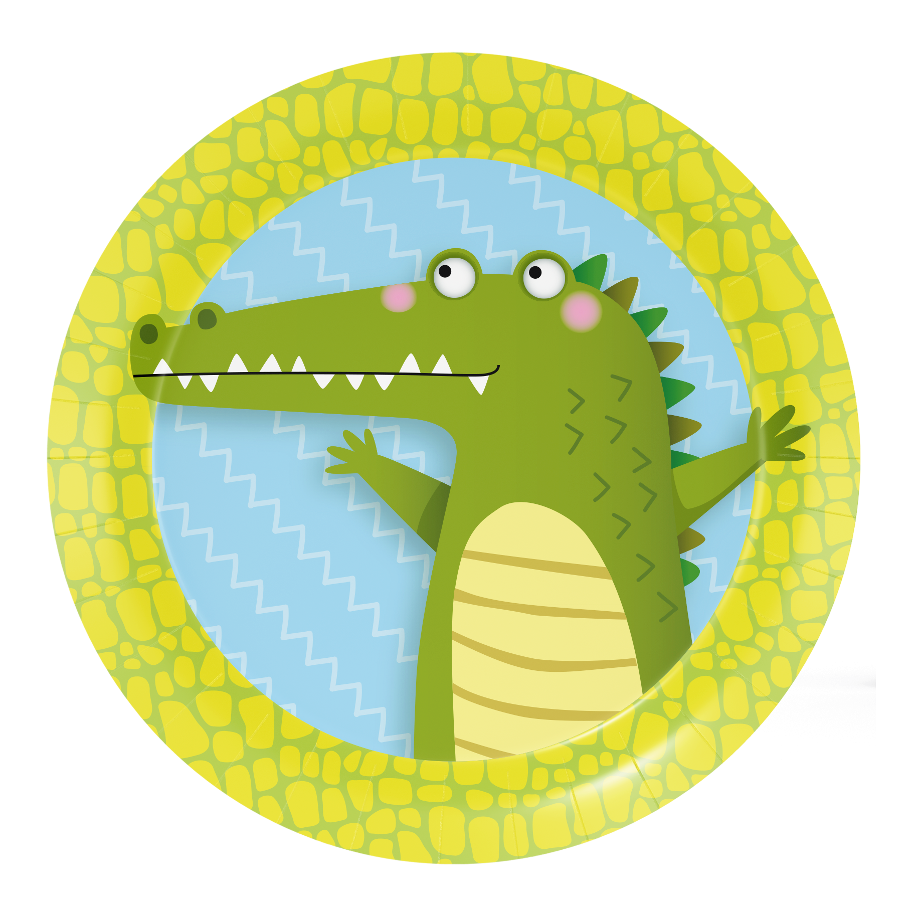 8 assiettes 18 cm ALLIGATOR PARTY