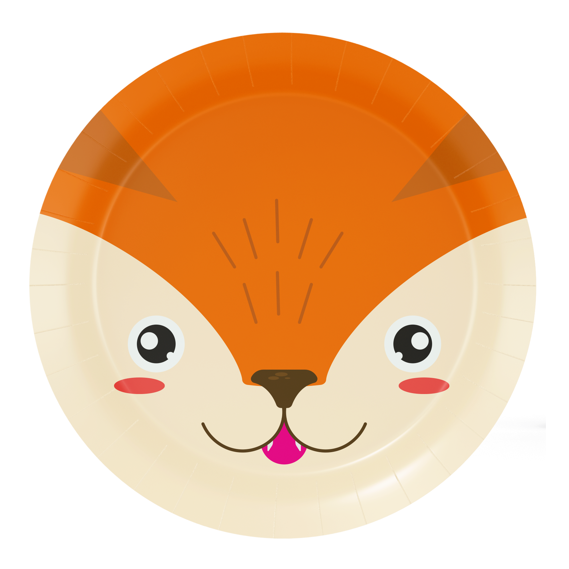 8 assiettes de 18 cm VISAGES D'ANIMAUX RENARD