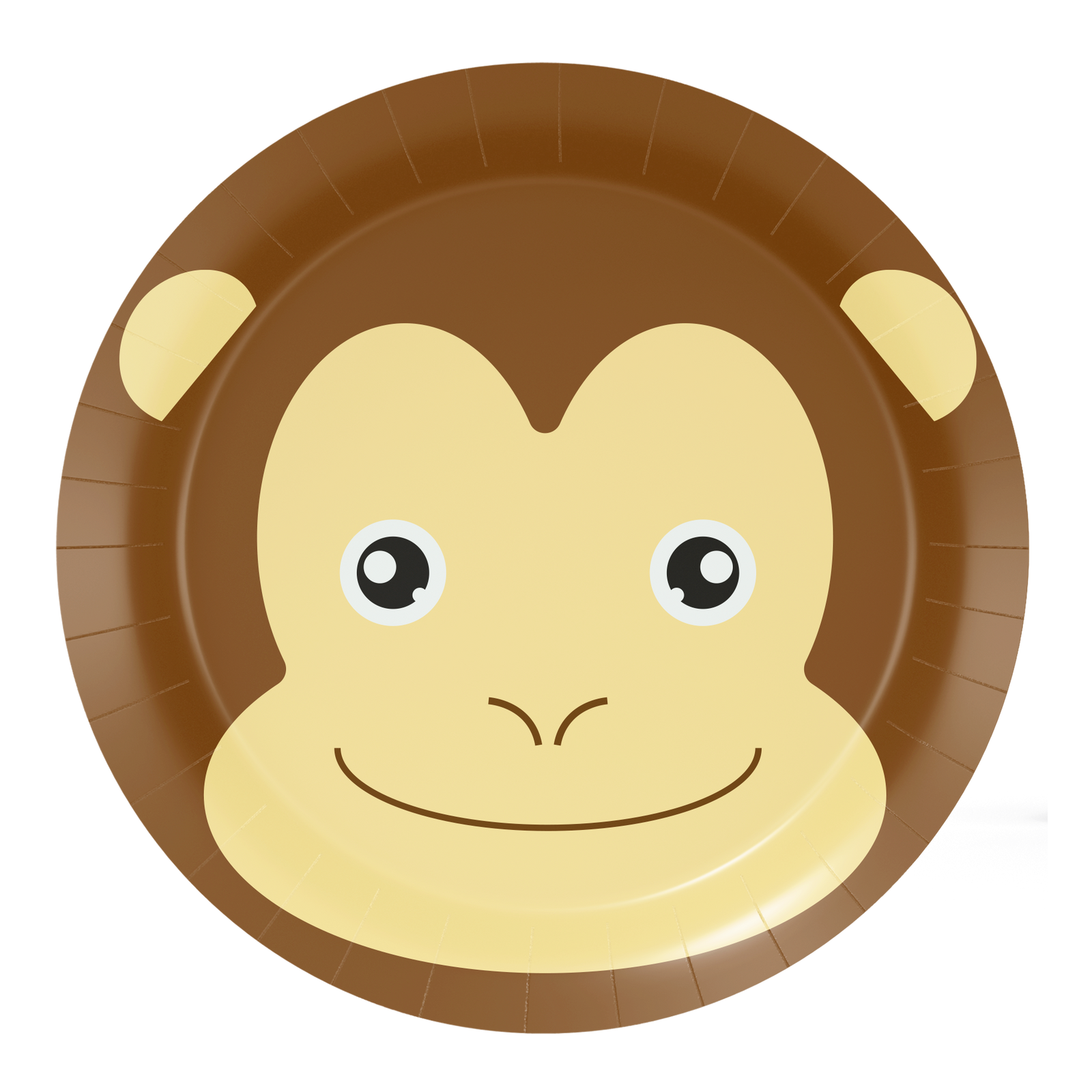 8 assiettes de 18 cm VISAGES D'ANIMAUX SINGES