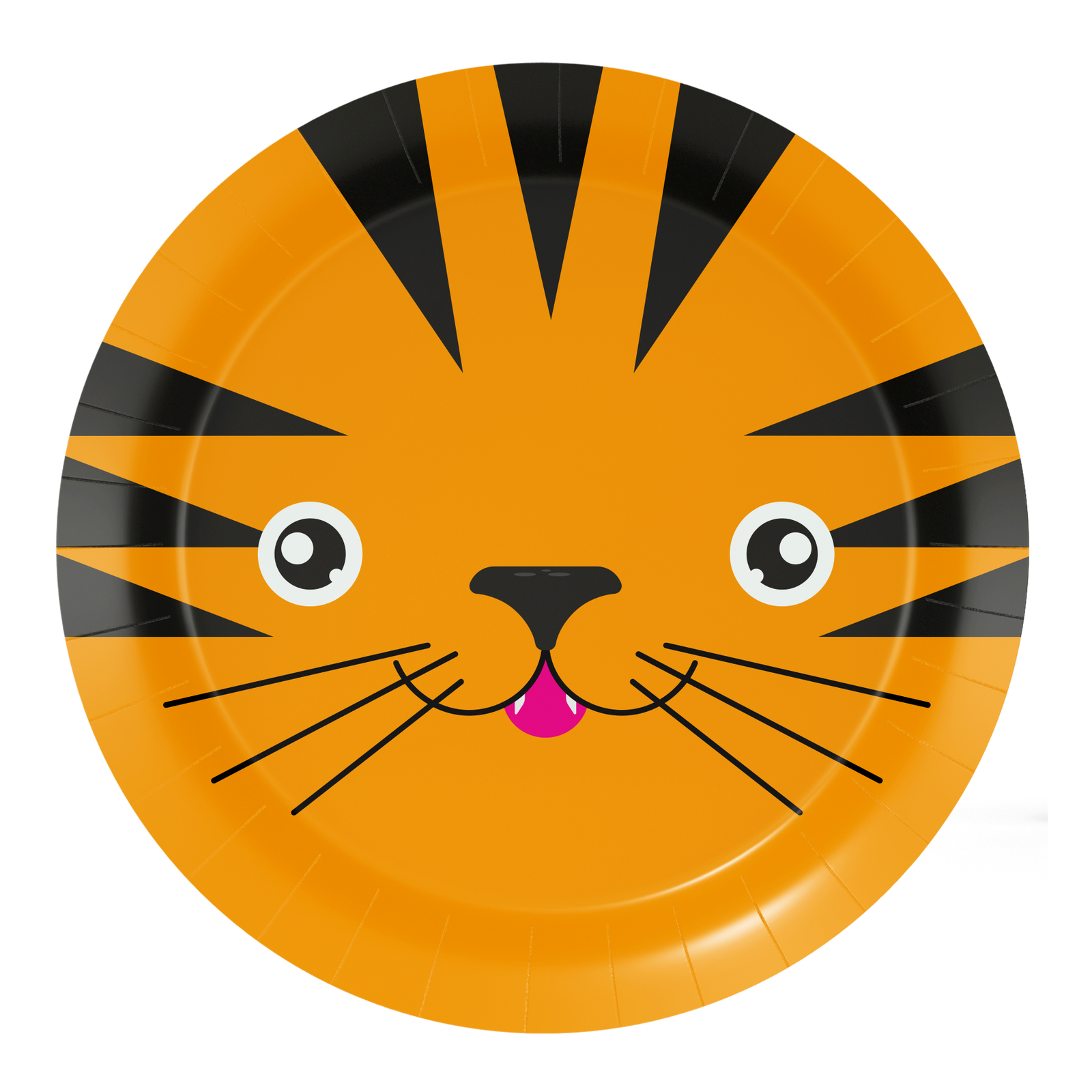 8 assiettes de 18 cm VISAGES D'ANIMAUX TIGRE