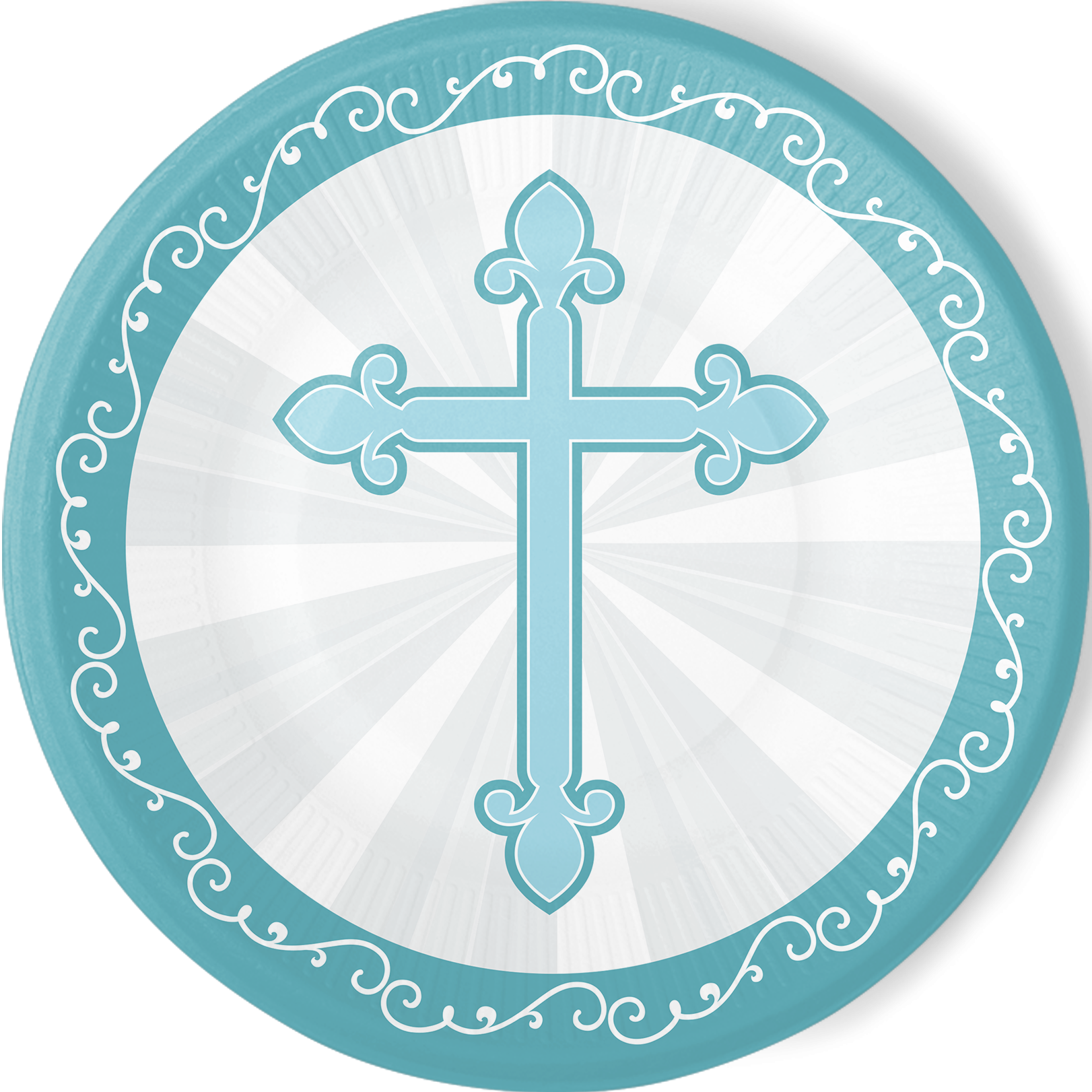 8 assiettes bleues Divinity 23 cm