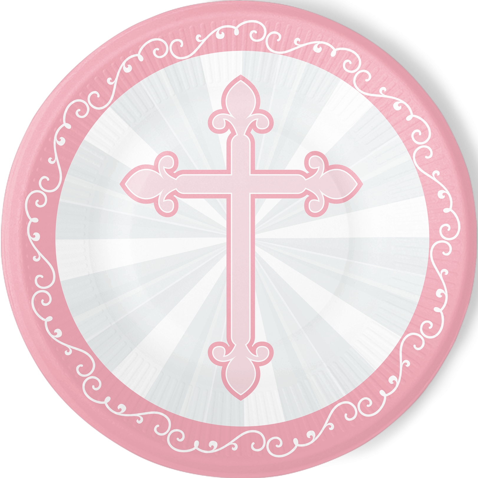 8 assiettes roses Divinity 23 cm