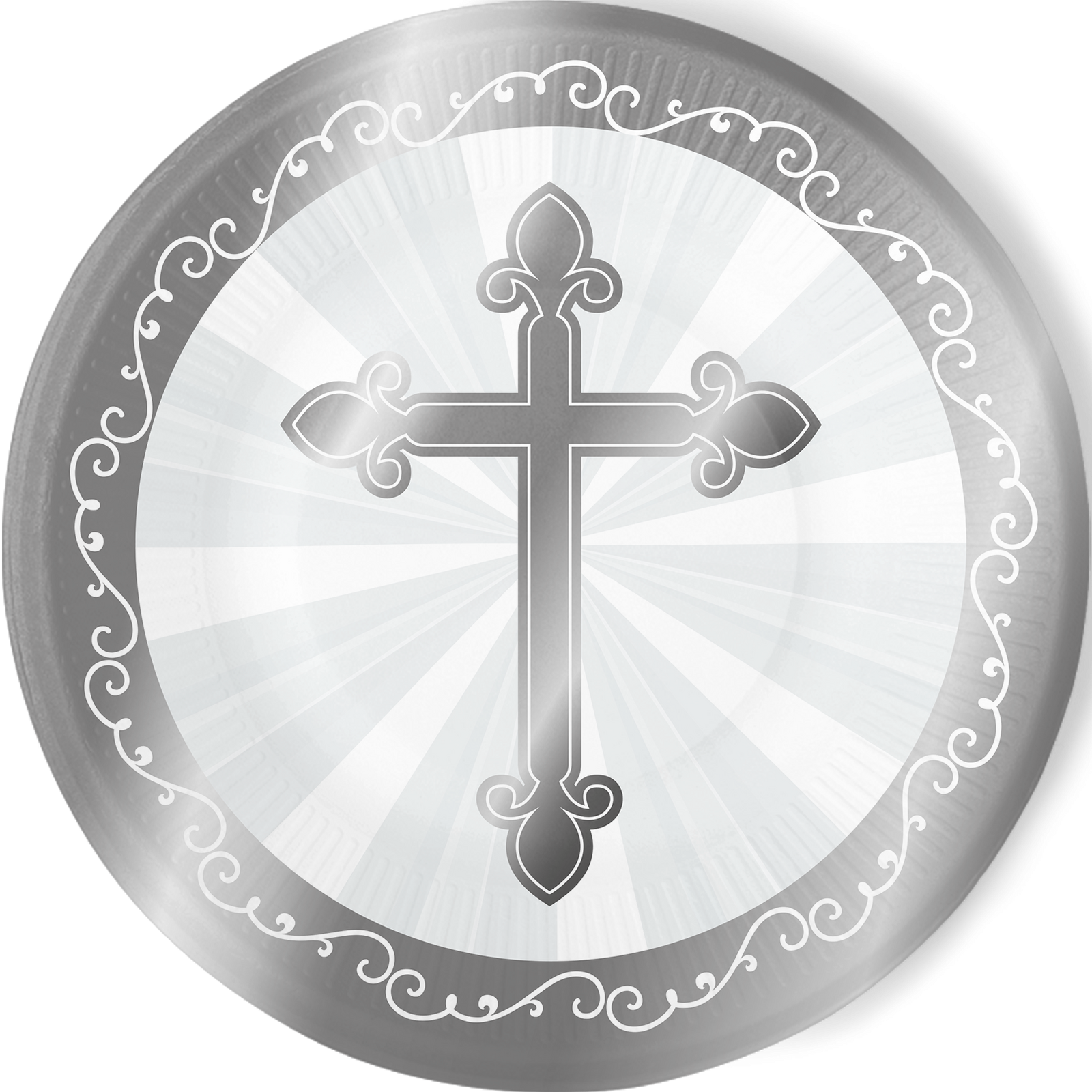 8 assiettes de 23 cm en argent divin
