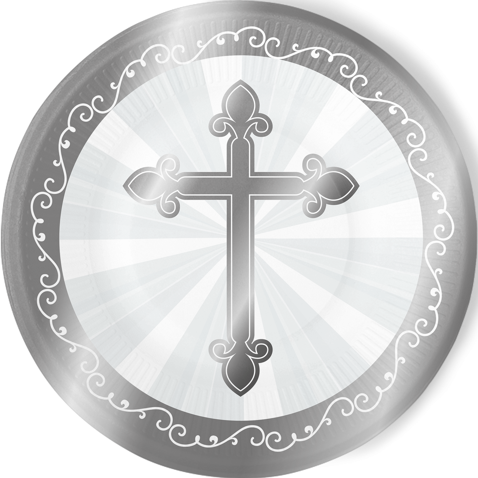 8 assiettes de 23 cm en argent divin