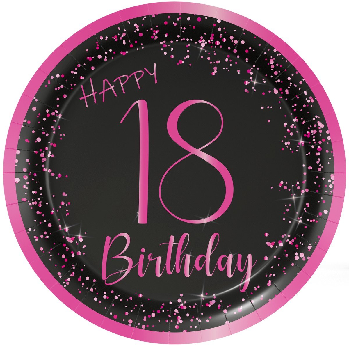 8 assiettes 23 cm Rose élégant 18 ans