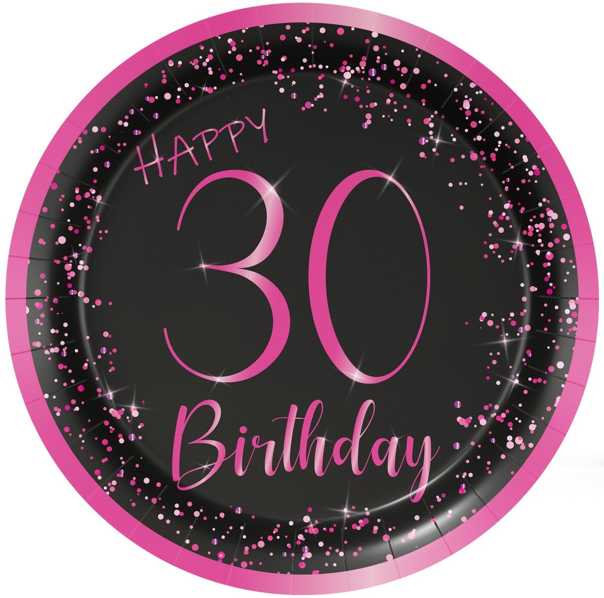 8 assiettes 23 cm Rose élégant 30 ans