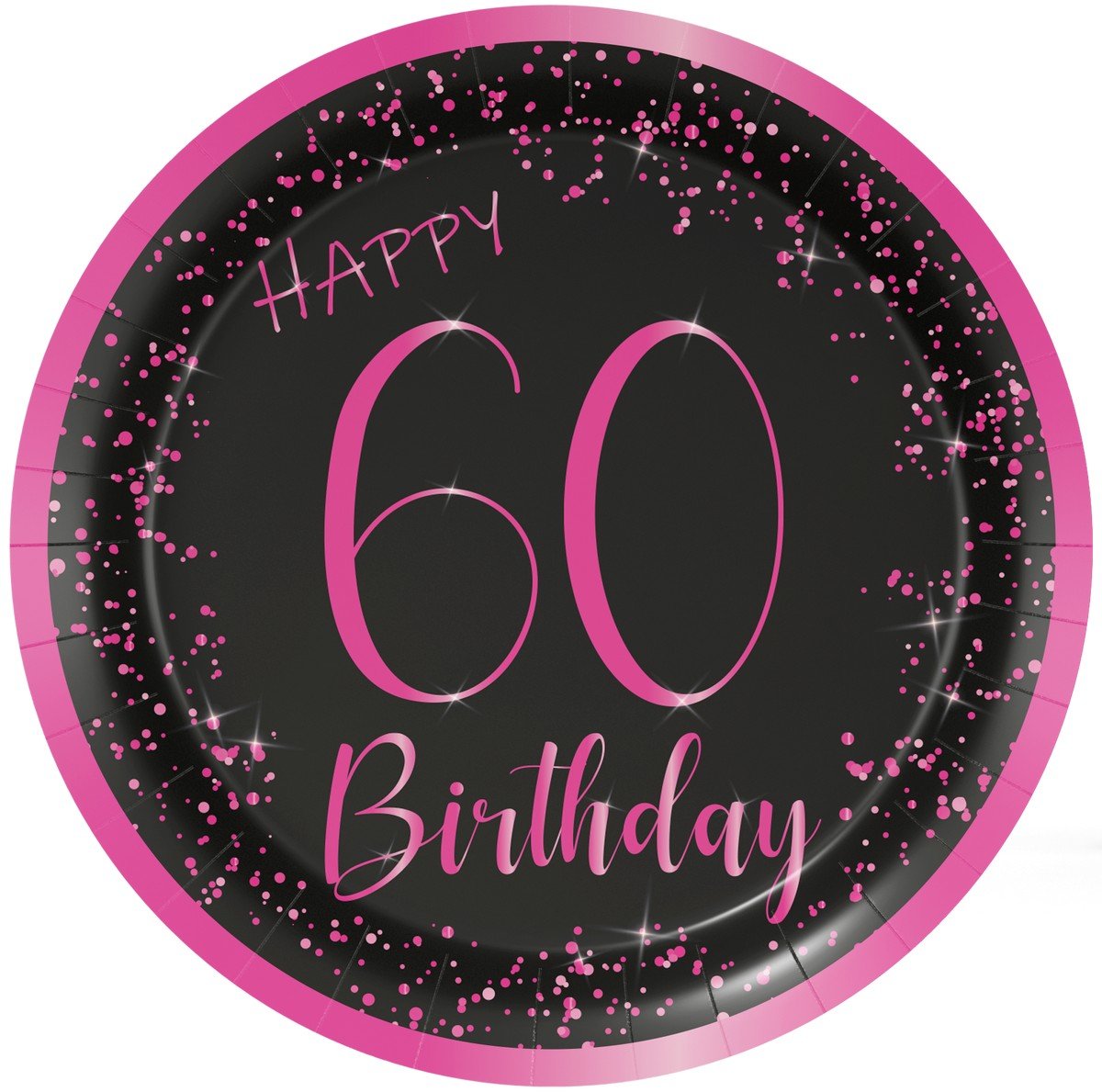 8 assiettes 23 cm Rose élégant 60 ans