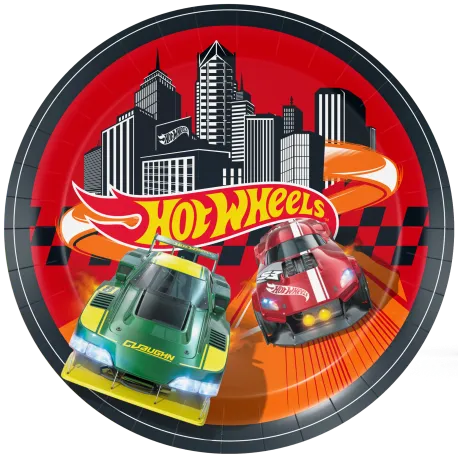 8 Piatti Hot Wheels 23 cm