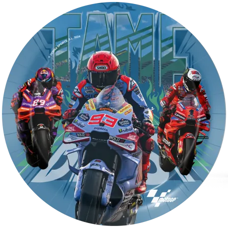 8 plaques Moto GP 23 cm