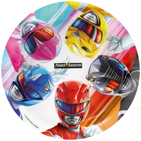 8 assiettes Power Rangers de 23 cm