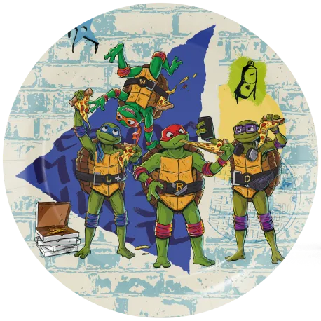 8 assiettes Tortues Ninja de 23 cm