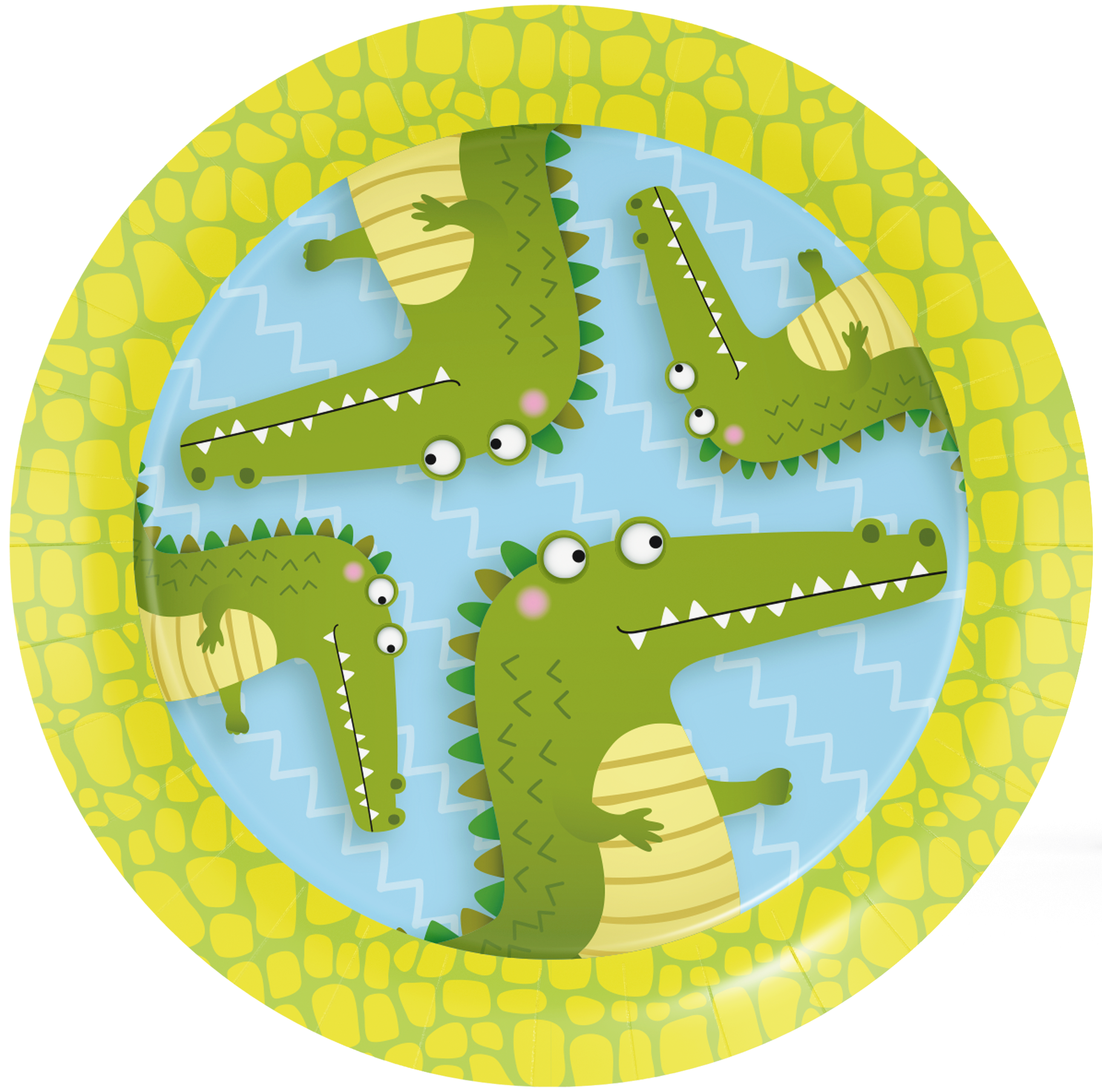 8 assiettes 23 cm ALLIGATOR PARTY
