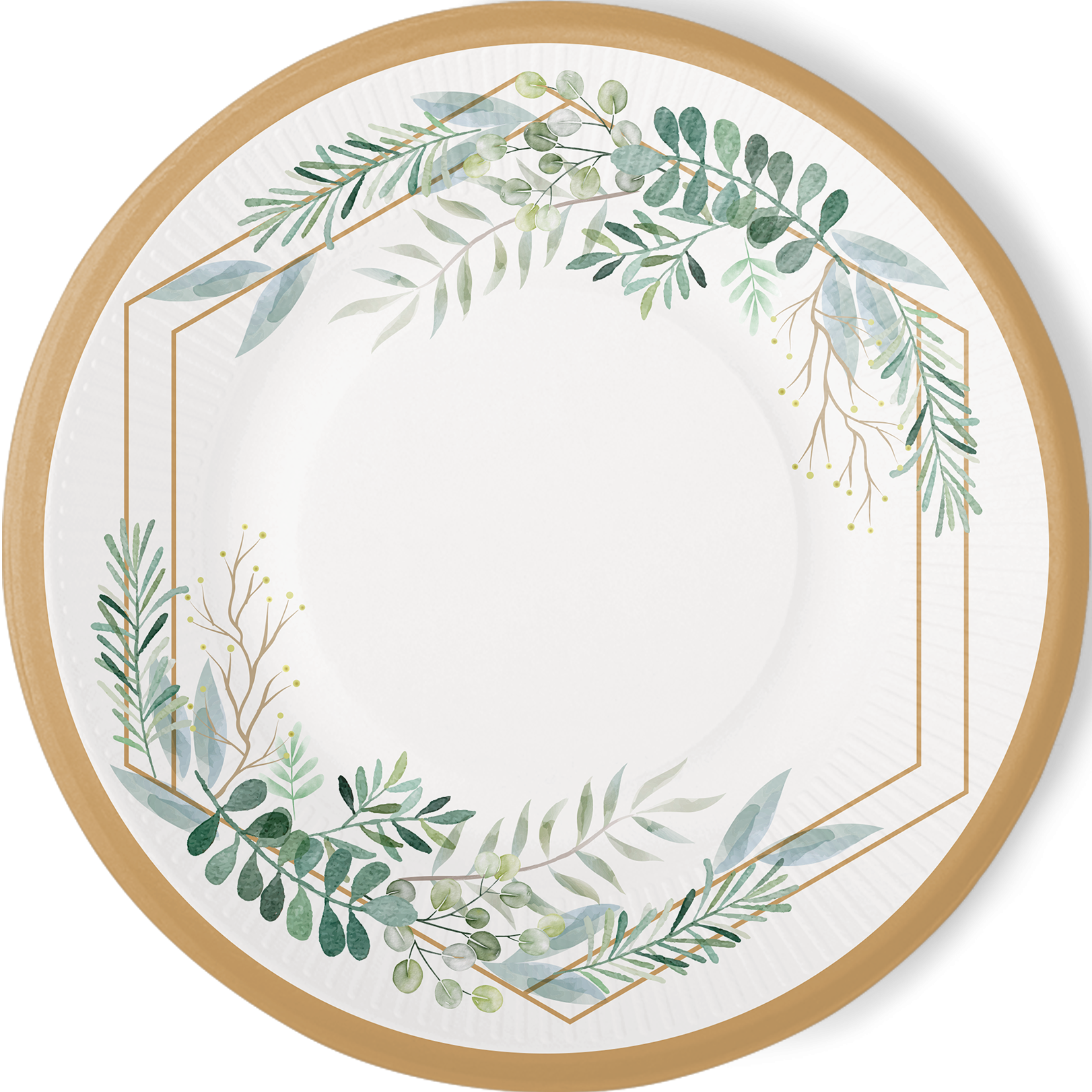 8 assiettes 23 cm GREENERY