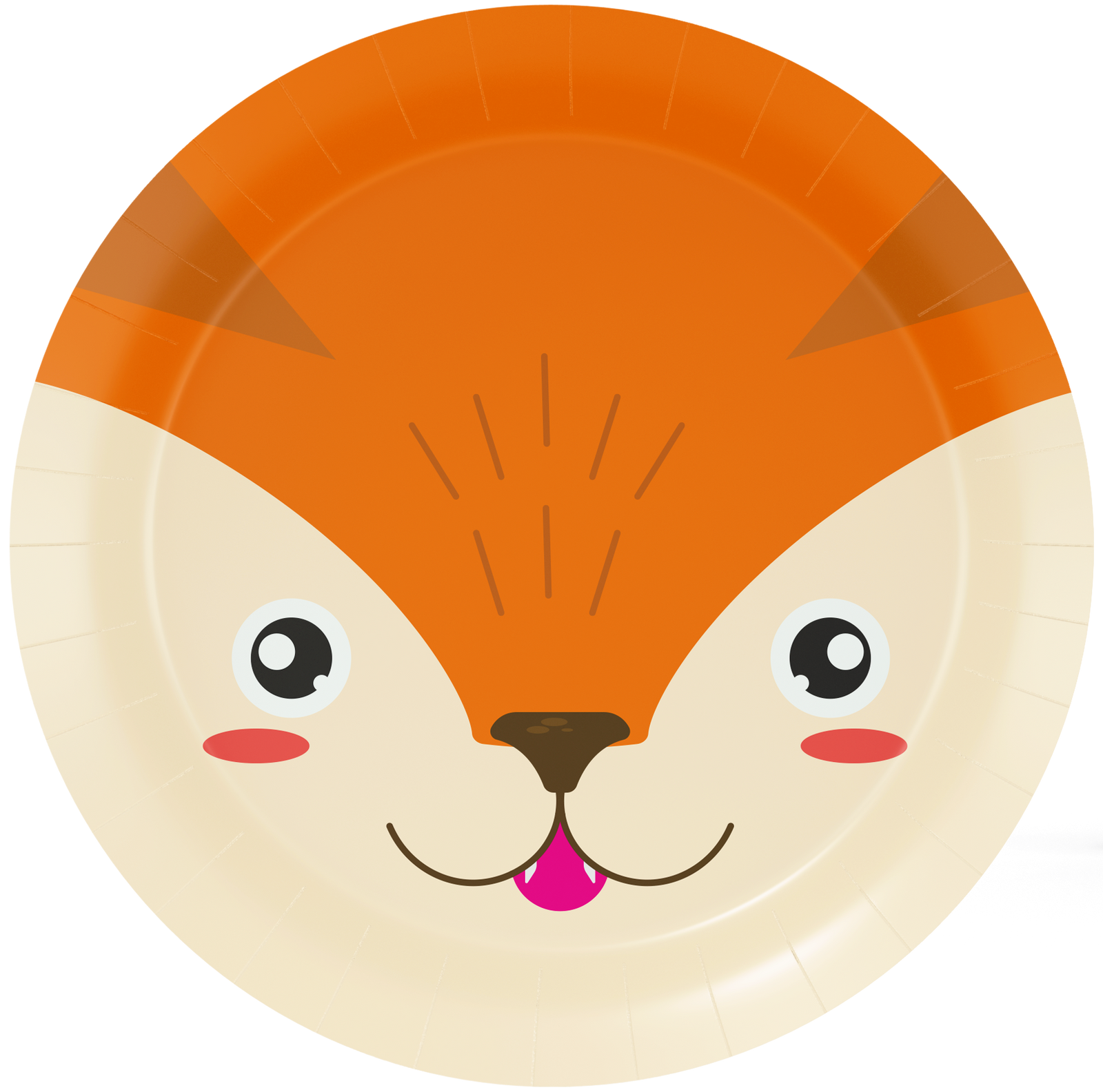 8 assiettes de 23 cm VISAGES D'ANIMAUX RENARD