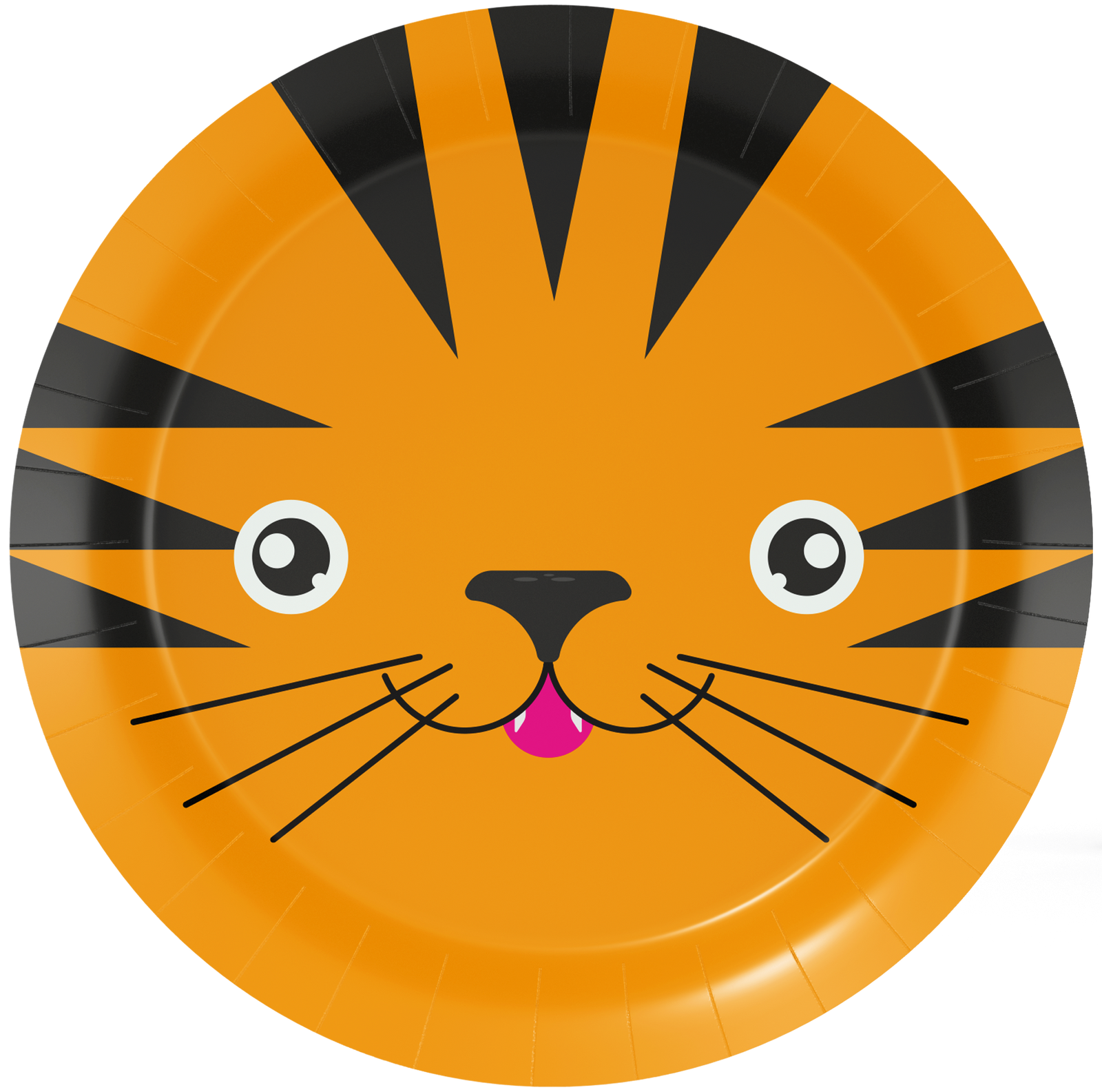 8 assiettes de 23 cm VISAGES D'ANIMAUX TIGRE