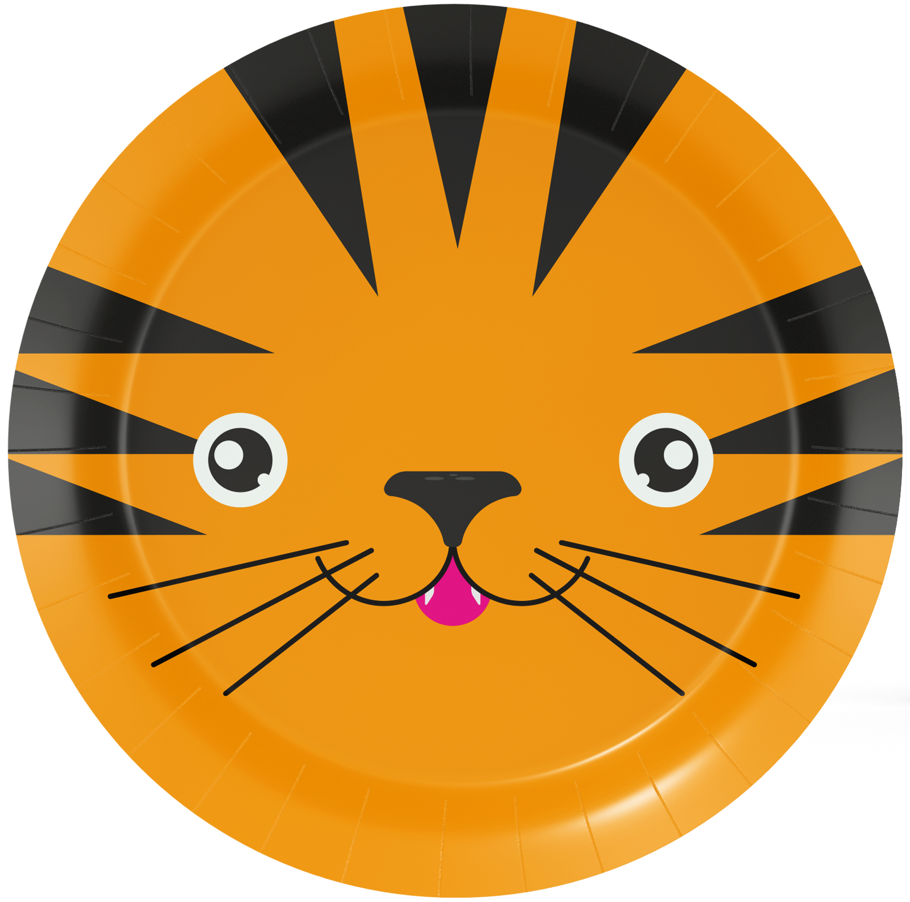 8 assiettes de 23 cm VISAGES D'ANIMAUX TIGRE