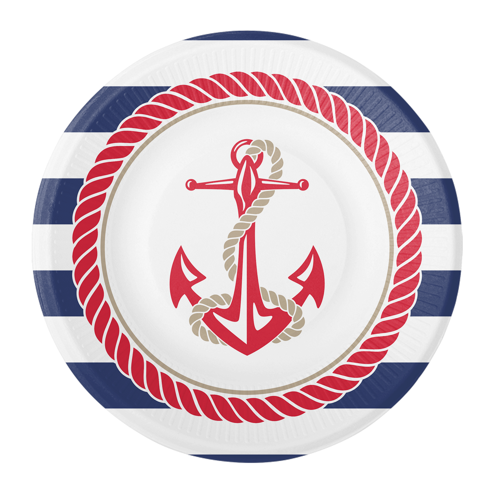 8 assiettes nautiques Anchor 18 cm