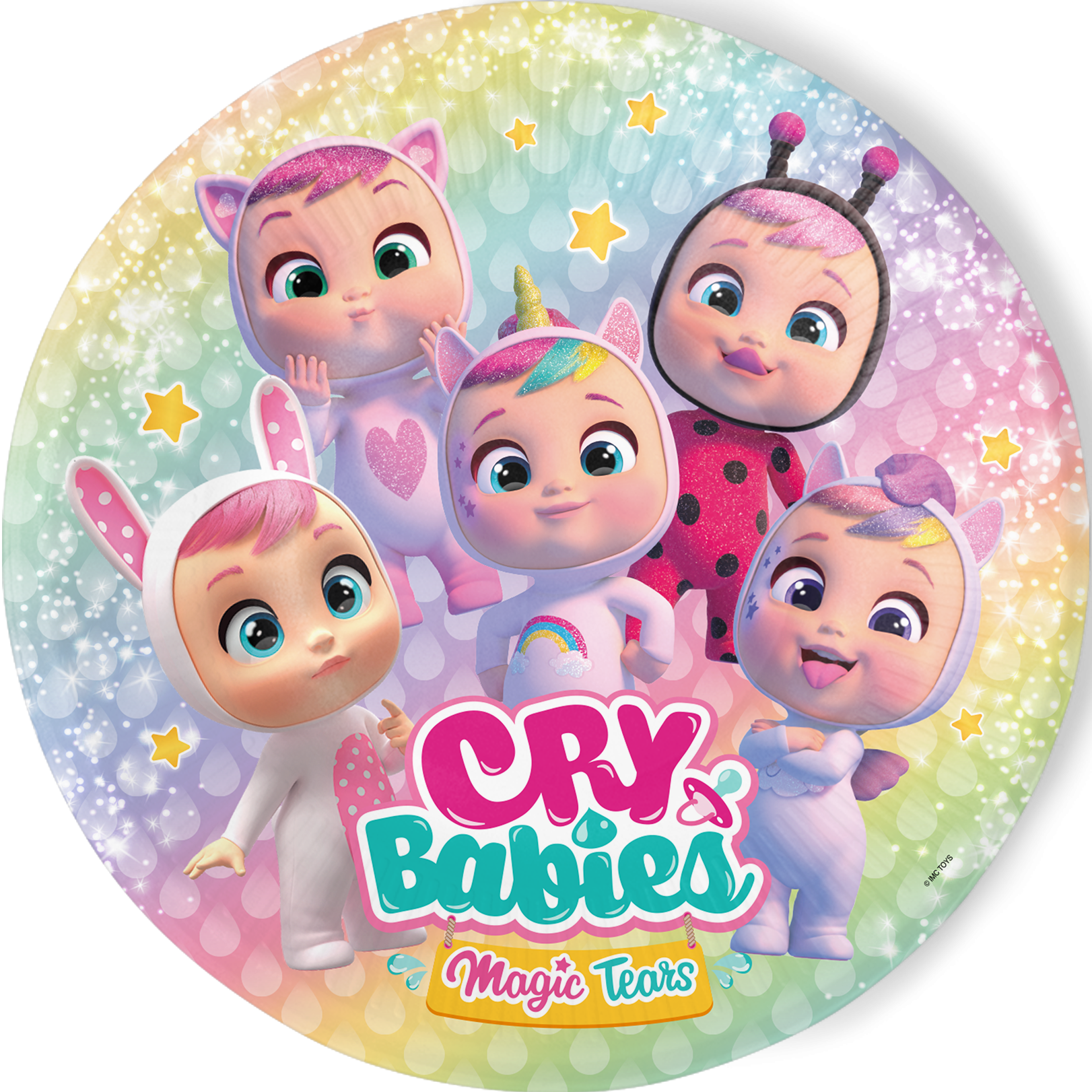 8 assiettes Cry Babies 23 cm