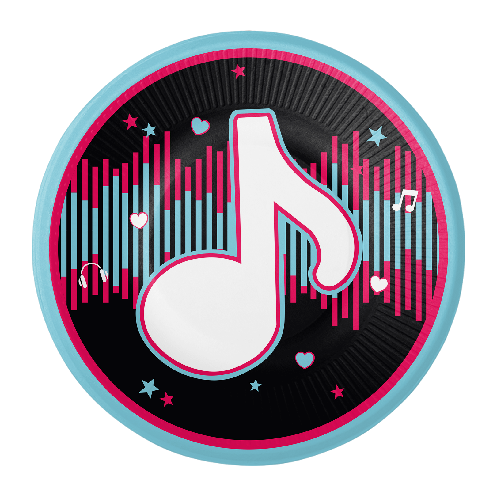 8 assiettes de soirée dansante 18 cm