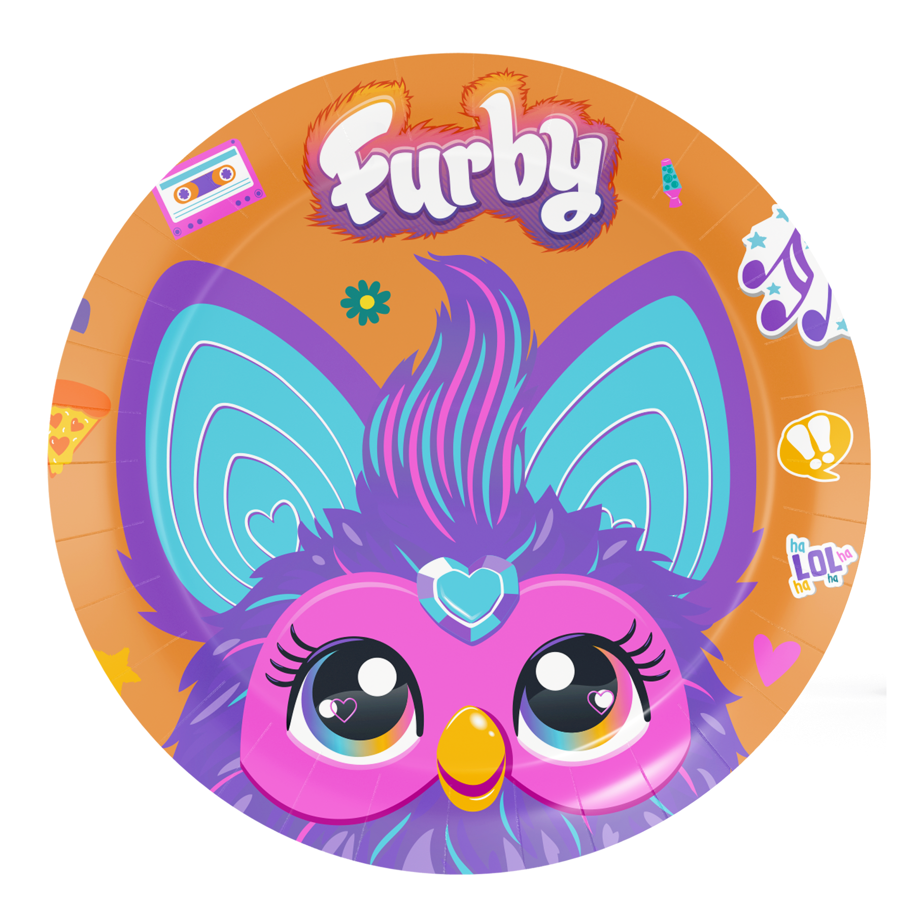 8 assiettes Furby de 18 cm