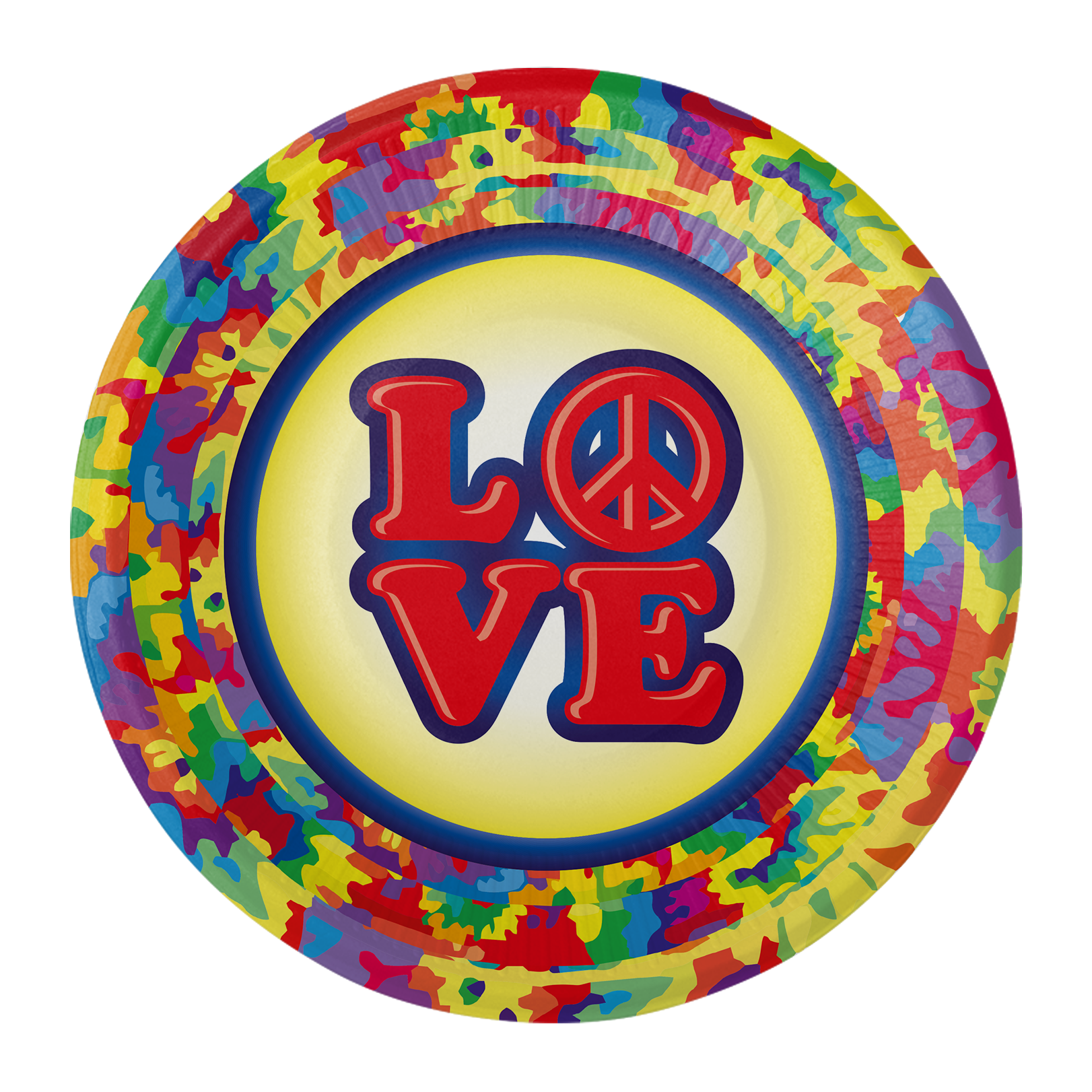 8 assiettes hippies 18 cm