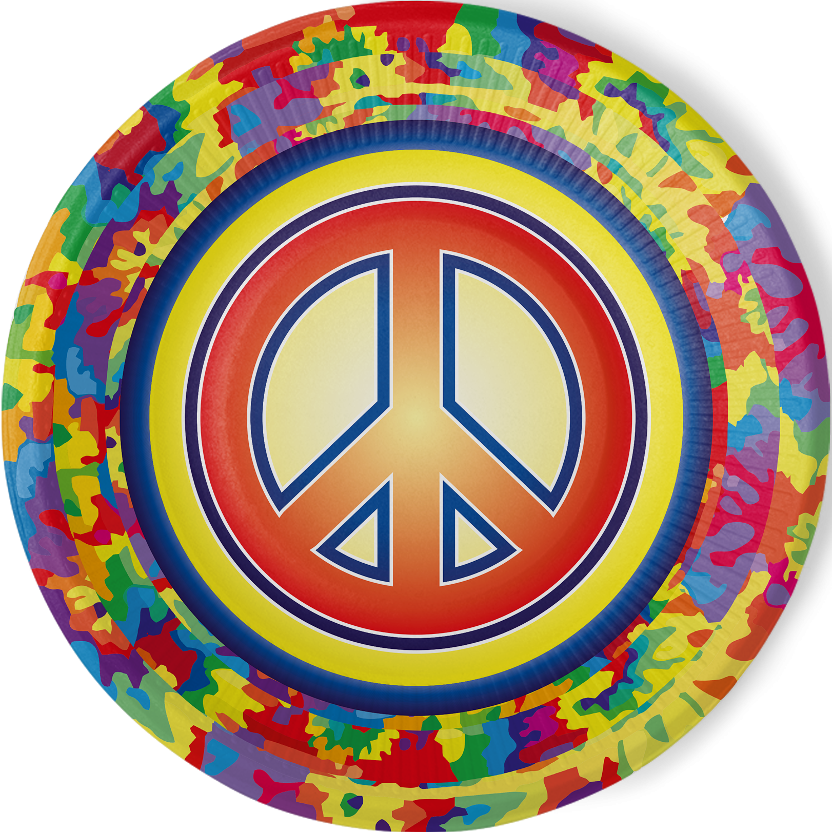 8 assiettes hippies 23 cm