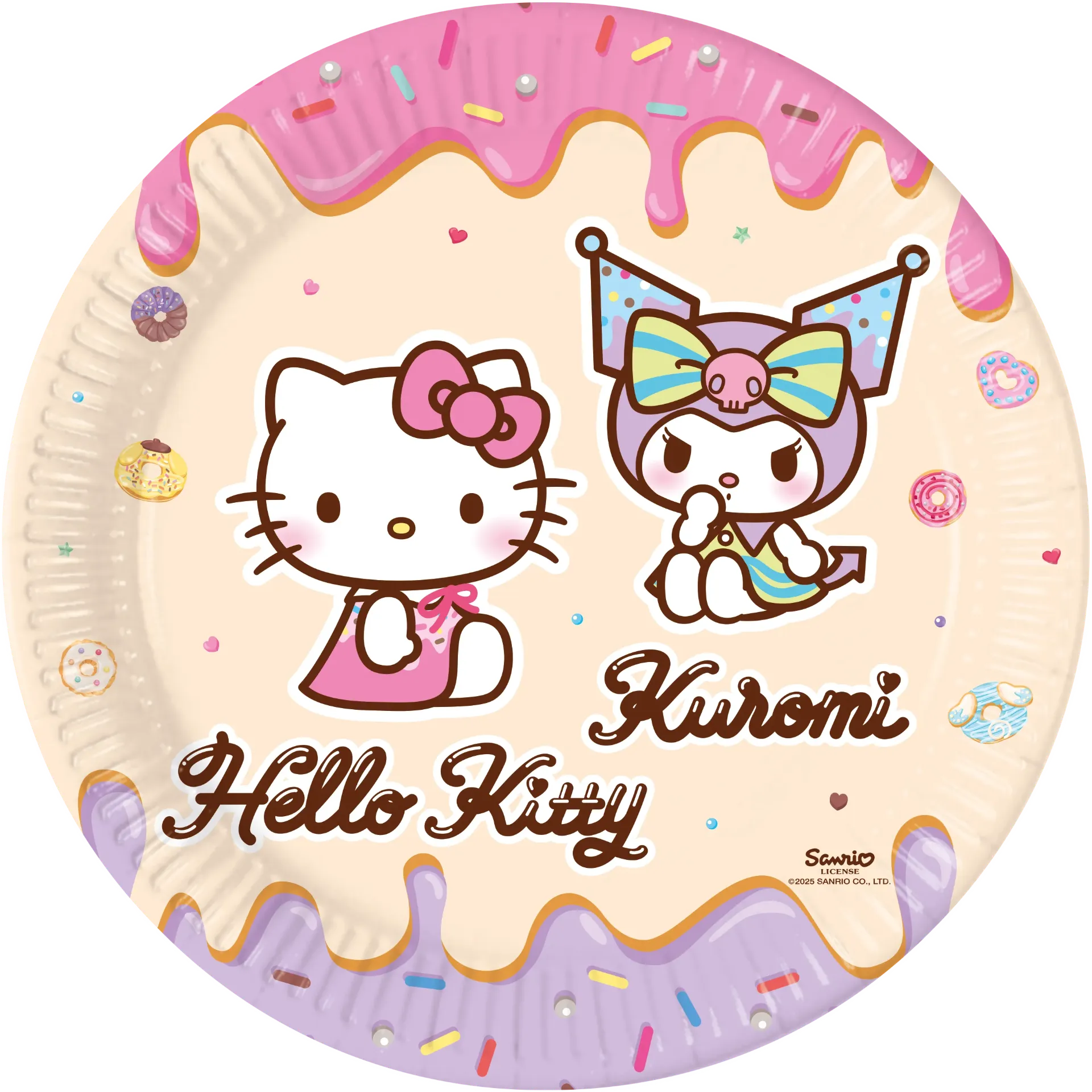8 assiettes Kuromi 23 cm