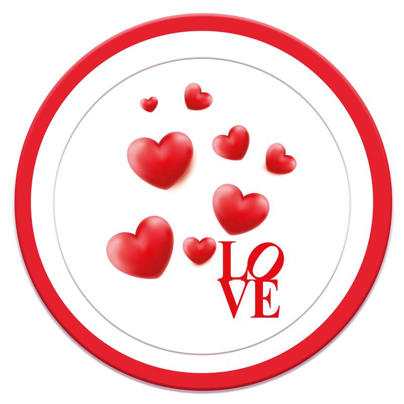 8 assiettes LOVE 23 cm