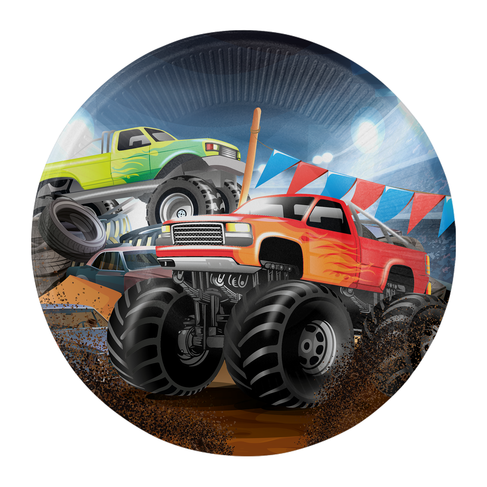 8 plaques de rallye Monster Truck 18 cm
