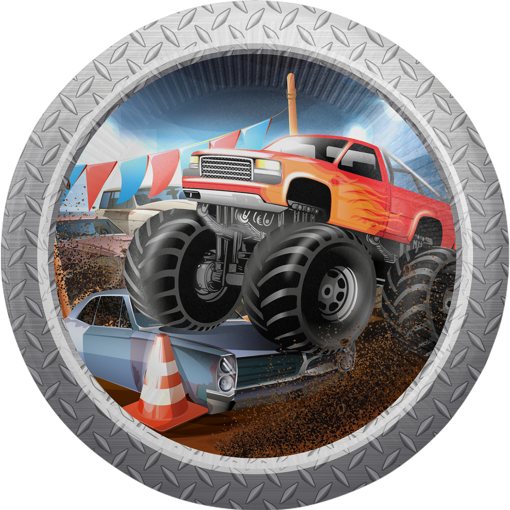 8 plaques de rallye Monster Truck 23 cm