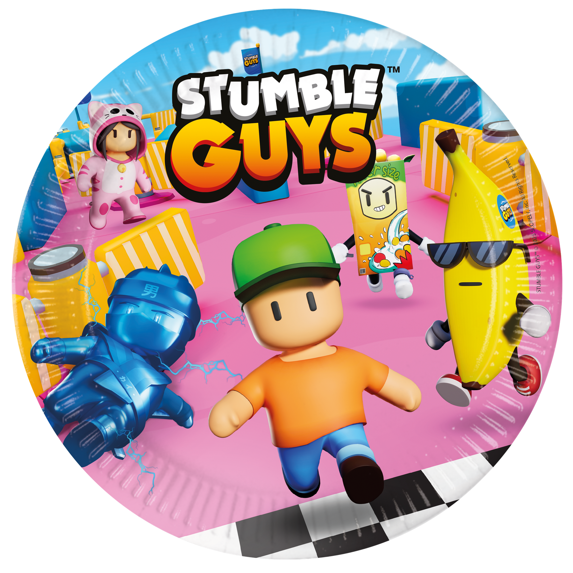 8 assiettes Stumble Guys 23 cm