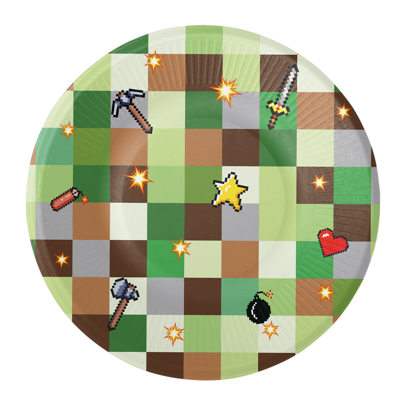 8 assiettes de fête TNT 18 cm