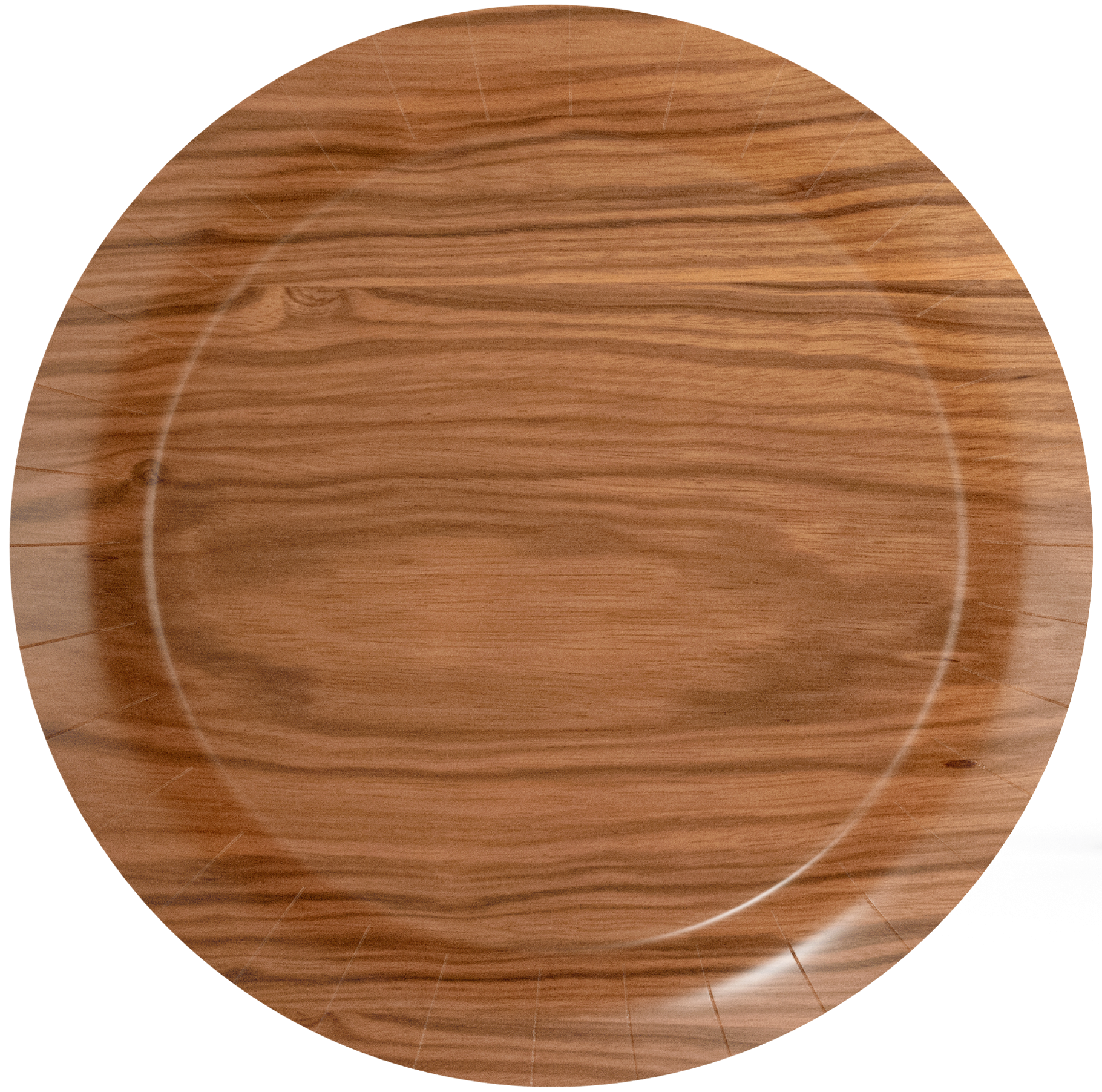 8 assiettes en bois de 23 cm