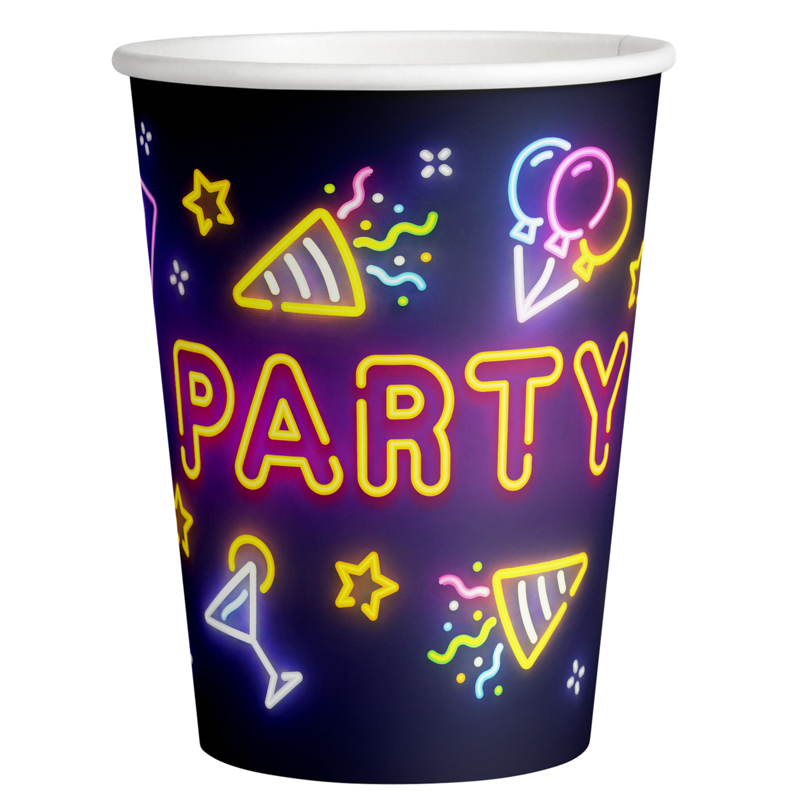 8 GOBELETS DE FÊTE LUMINEUX 250ML