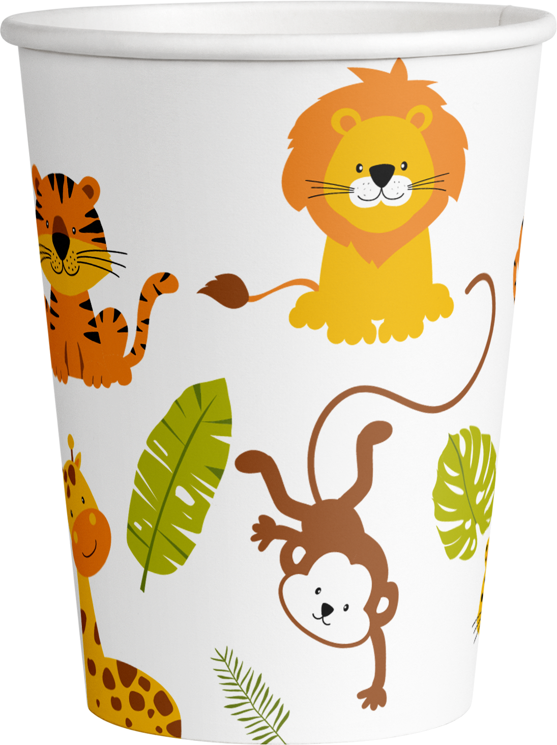 8 BICCHIERI ANIMALI DELLA GIUNGLA 250ML