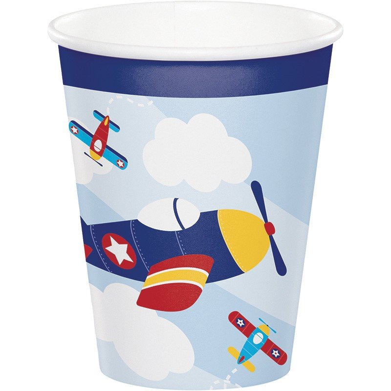 8 VERRES 250 ML LIL' FLYER AVION