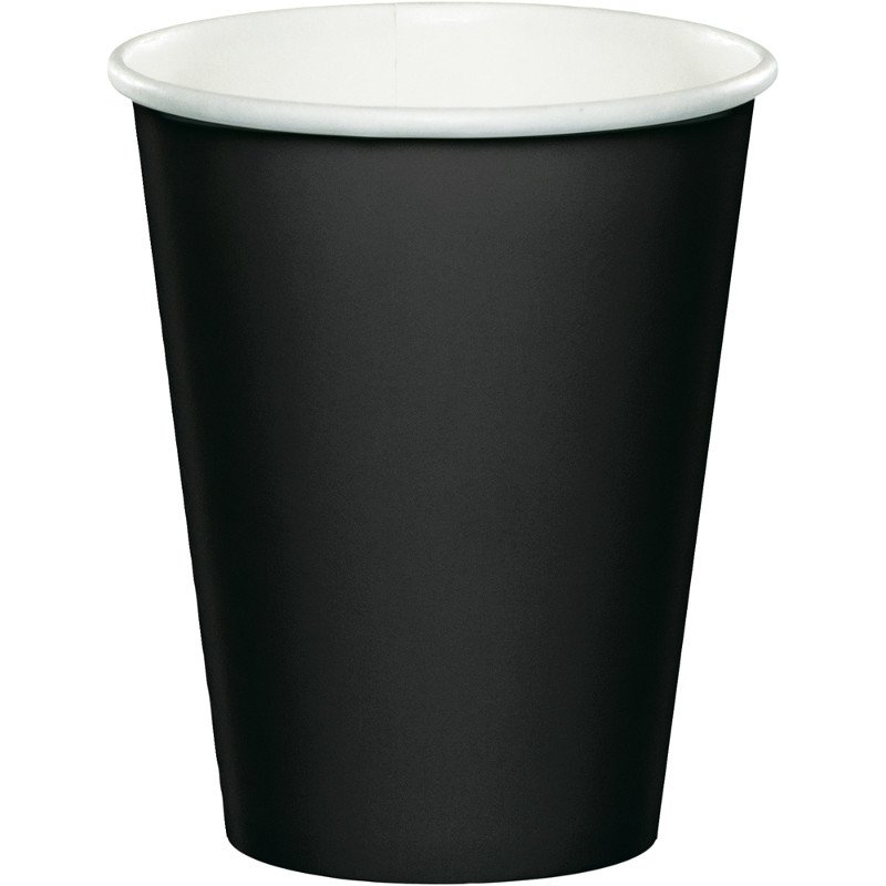 8 BICCHIERI DI CARTA 250 ML VELLUTO NERO