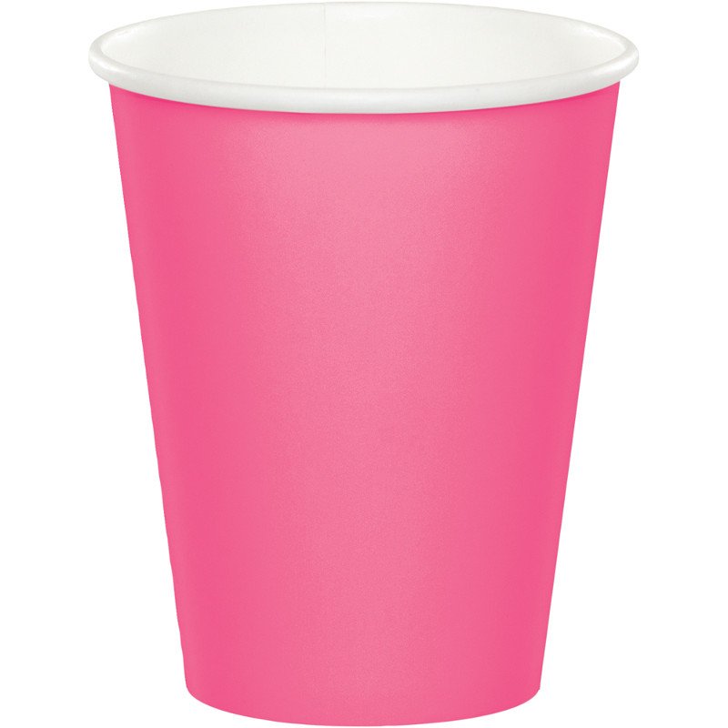 8 BICCHIERI DI CARTA ROSA CONfetto da 250 ml