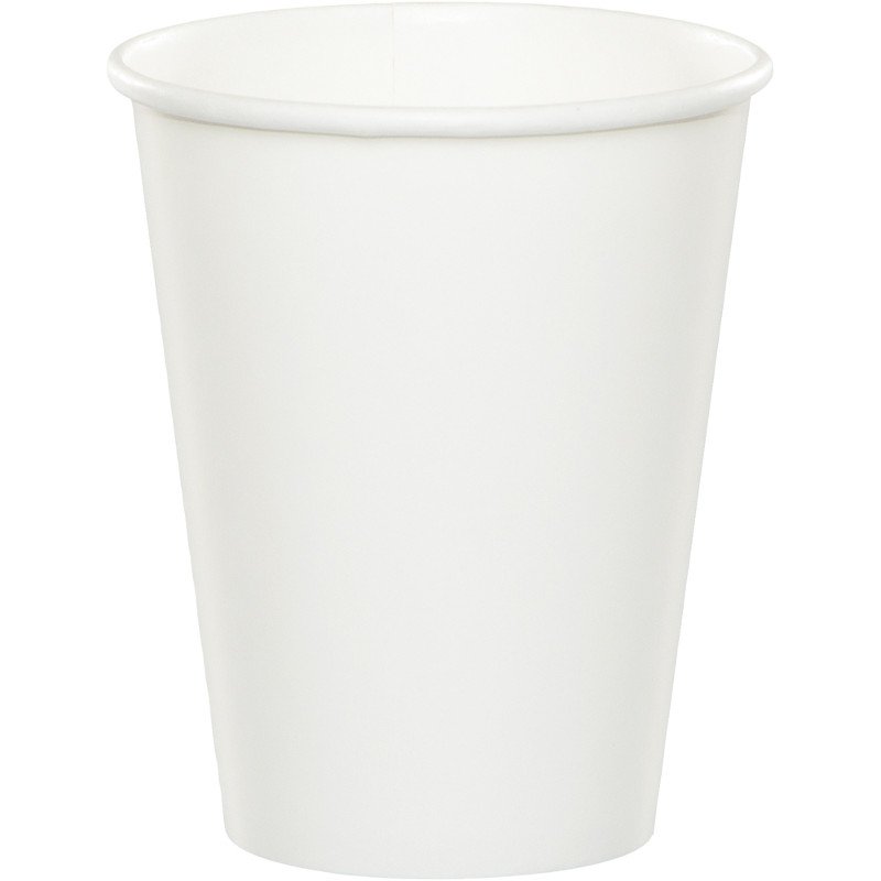 8 BICCHIERI DI CARTA 250 ML BIANCHI